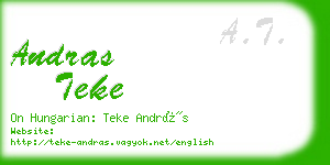 andras teke business card